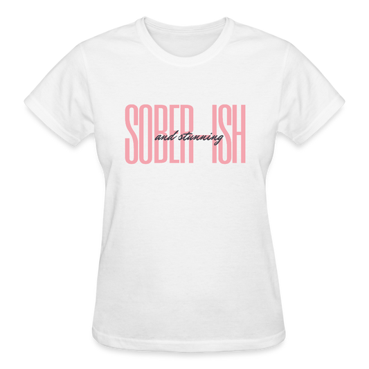 Sober-ish and Stunning Women’s Premium Organic T-Shirt - white
