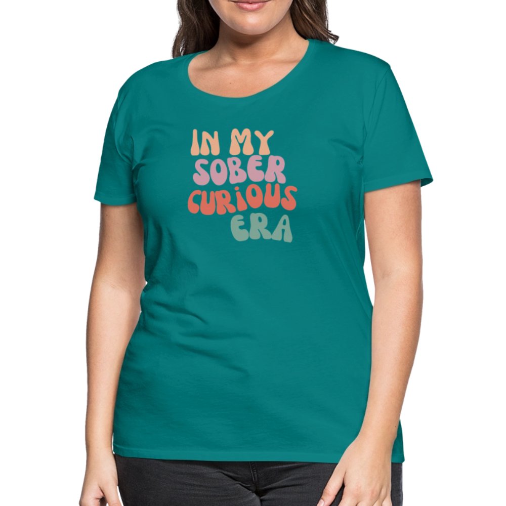 Sober Curious Era Women’s Premium T-Shirt - teal