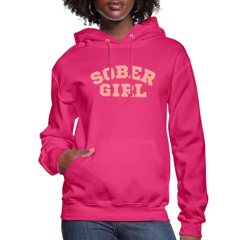 Sober Girl University Hoodie - fuchsia