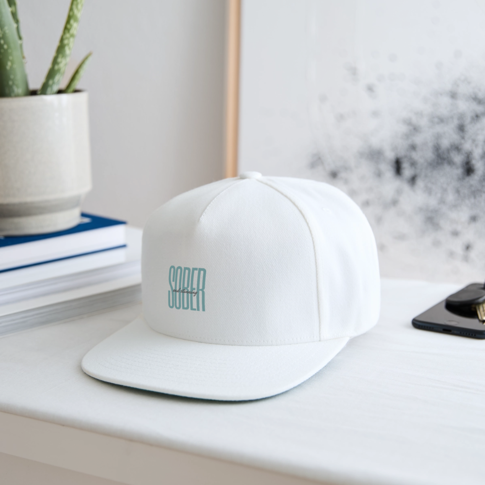 Sober & Beautiful Cap in teal - white