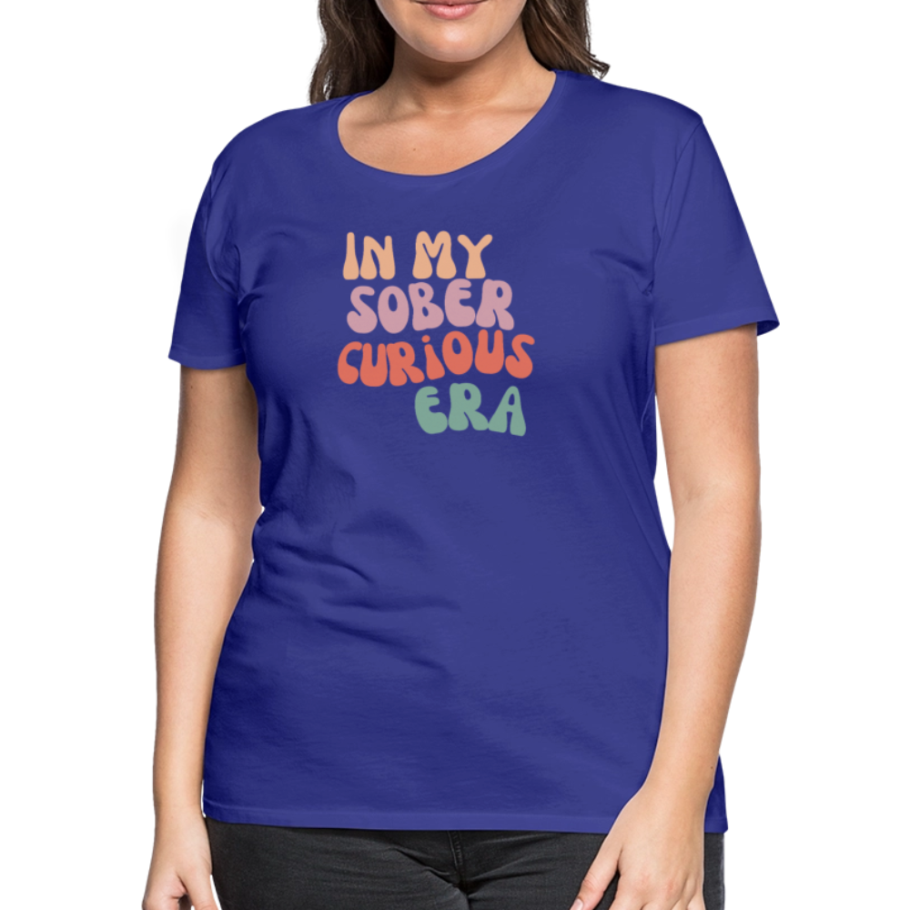 Sober Curious Era Women’s Premium T-Shirt - royal blue