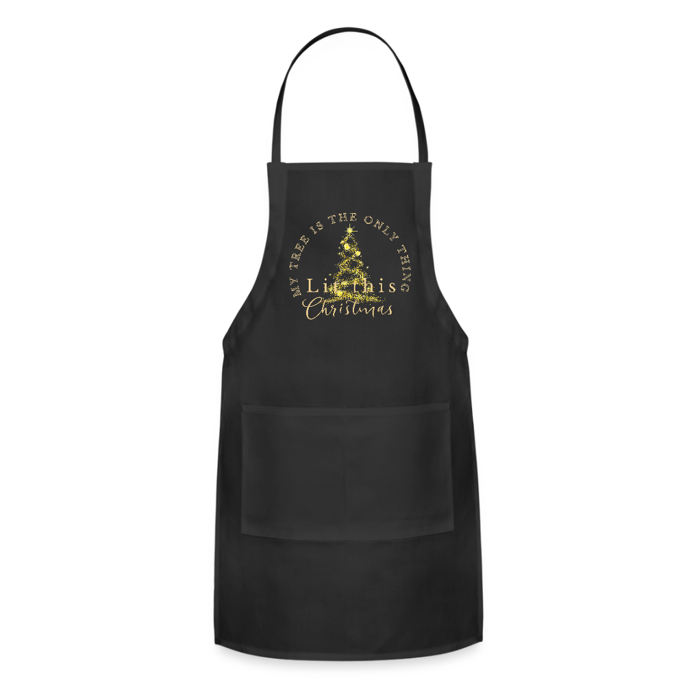 Only the tree Adjustable Apron - black