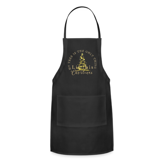 Only the tree Adjustable Apron - black